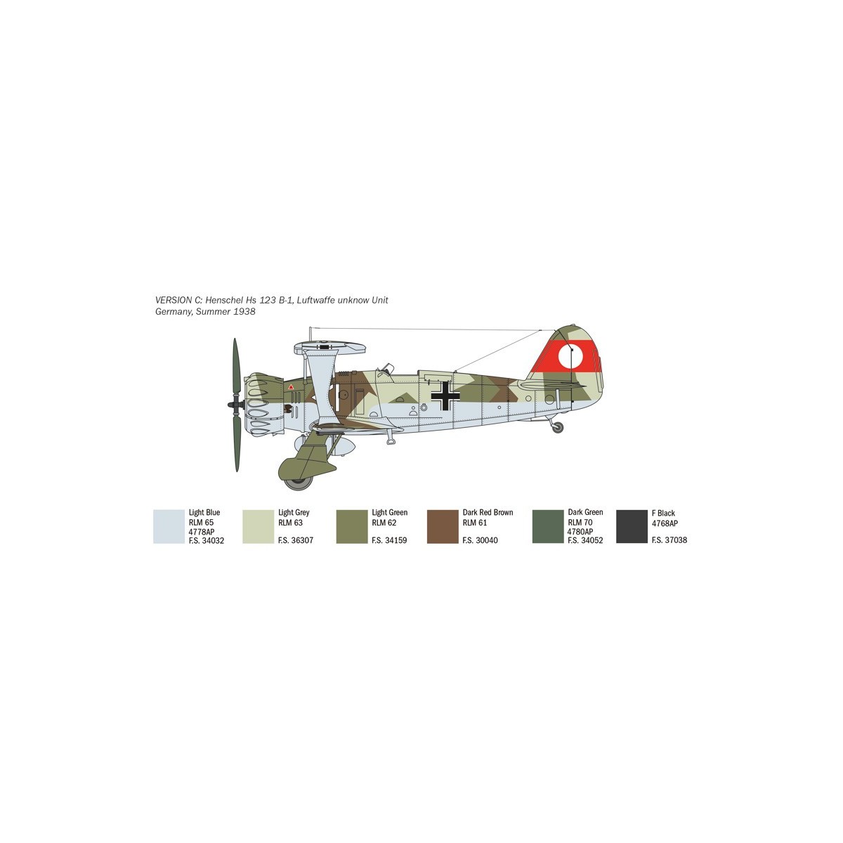 Aircraft Henschel Hs123 1/48 Italeri Italeri I2819 - 6