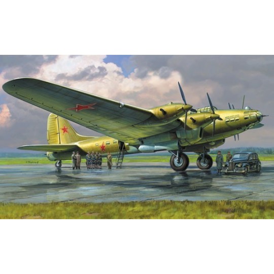 Z7280-Aircraft Petlyakov Pe-8 Stalin 1/72 Zvezda - Z7280