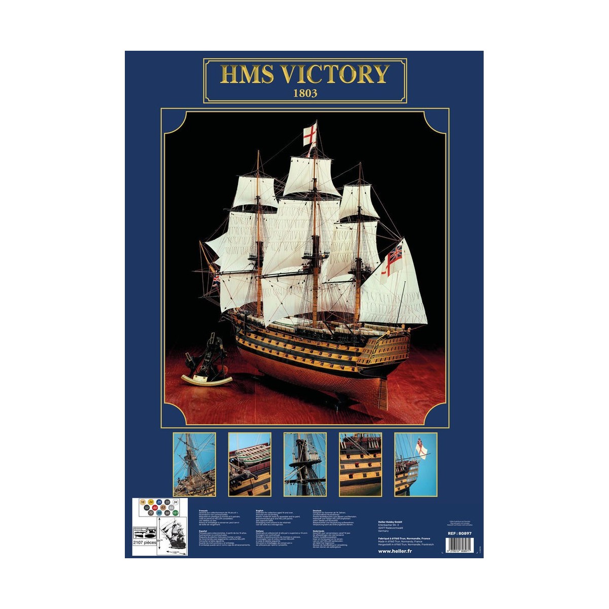 HMS Victory 1803 1/100 Heller Heller 80897 - 3 HMS Victory 1803 1/100 Heller Heller 80897 - 3