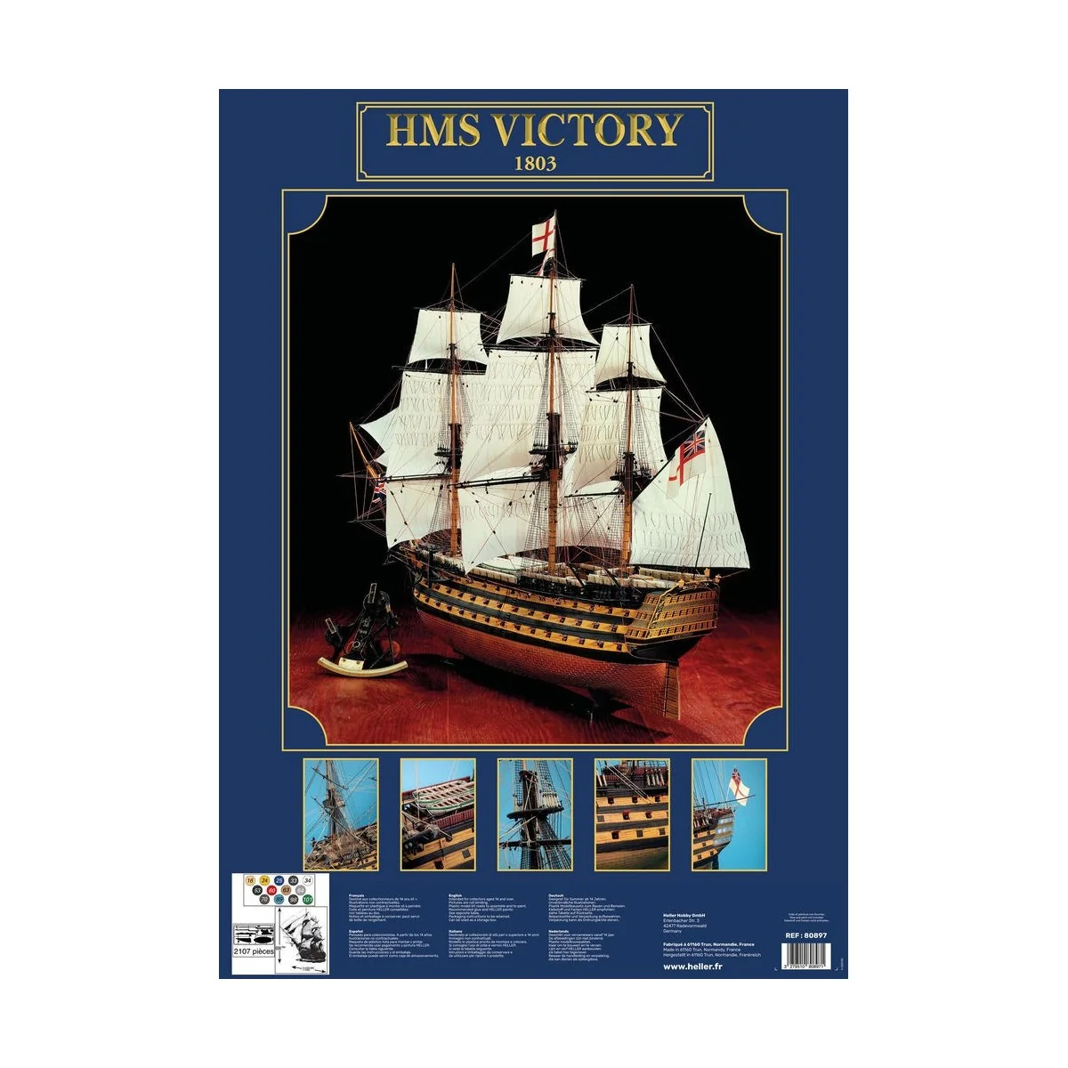 HMS Victory 1803 1/100 Heller Heller 80897 - 3 HMS Victory 1803 1/100 Heller Heller 80897 - 3