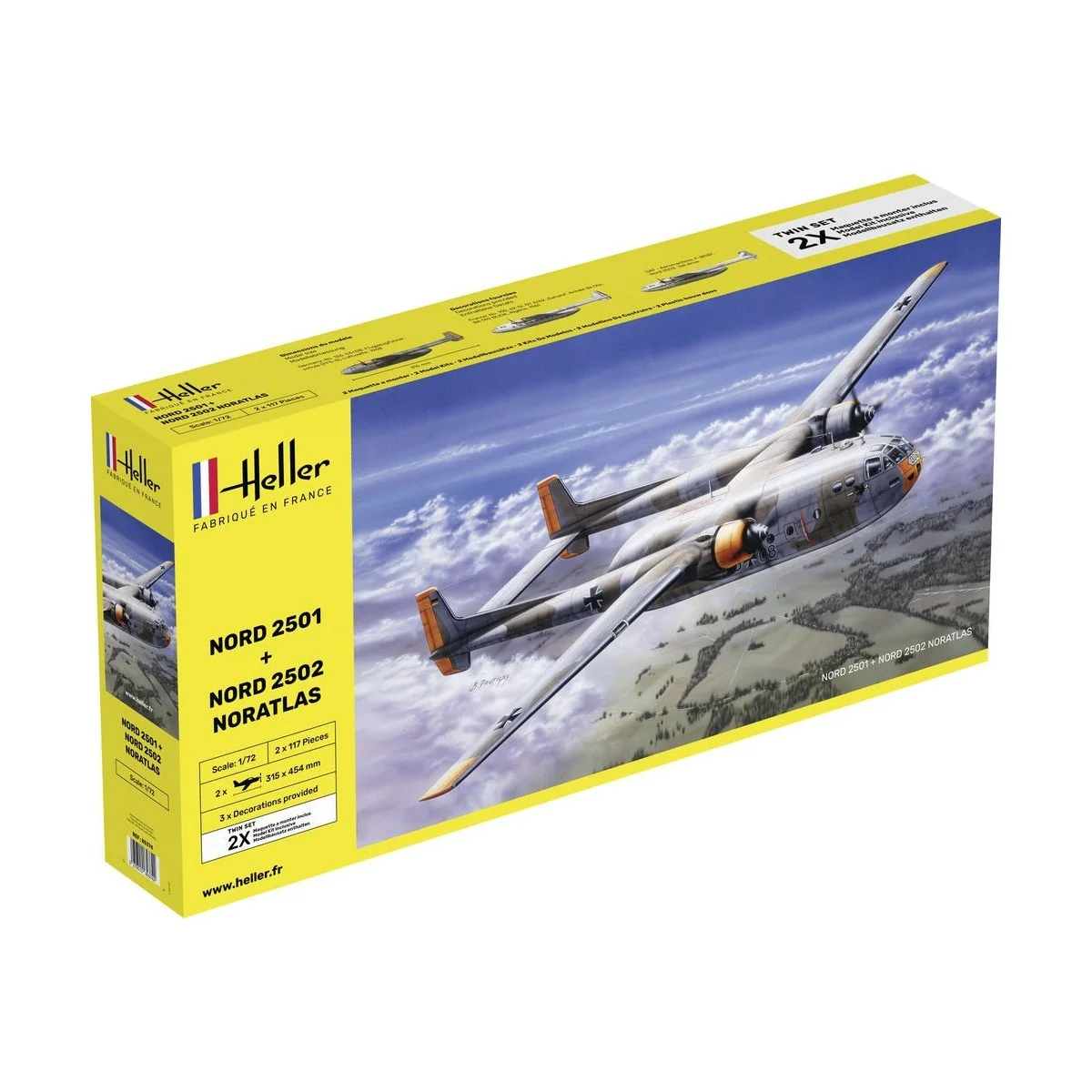 North 2501 + North 2502 "NORATLAS" 1/72 Heller + glue and paints Heller 55374 - 1