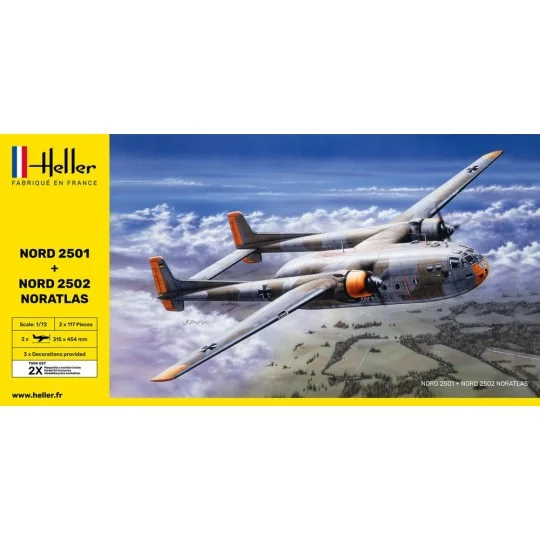 HEL-85374-North 2501 + North 2502 "NORATLAS" 1/72 Heller