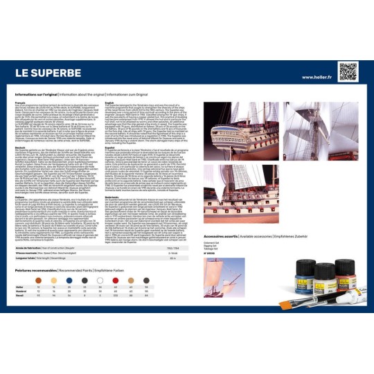 HEL-80895-Bateau Le Superbe 1/150 Heller