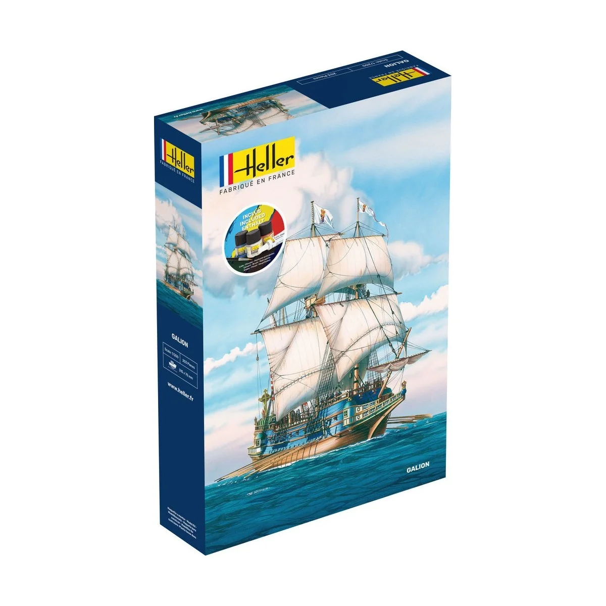 Bateau Galion 1/200 Heller + colle et peintures Heller HEL-56835 - 1 Bateau Galion 1/200 Heller + colle et peintures Heller HEL-56835 - 1