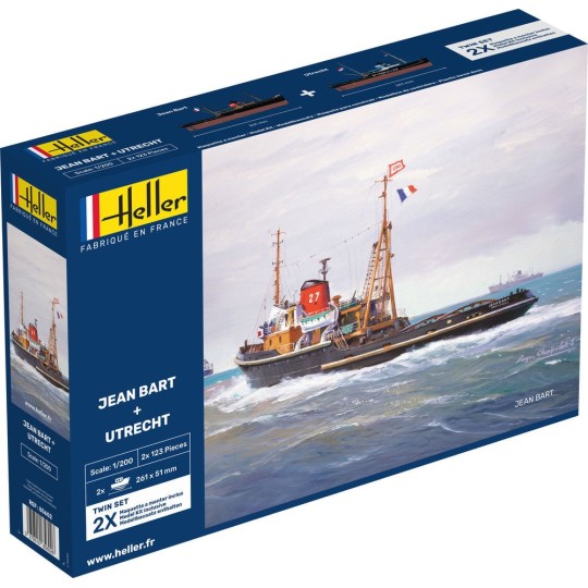HEL-85602-Coffret bateaux Jean Bart + Utrecht 1/200 Heller