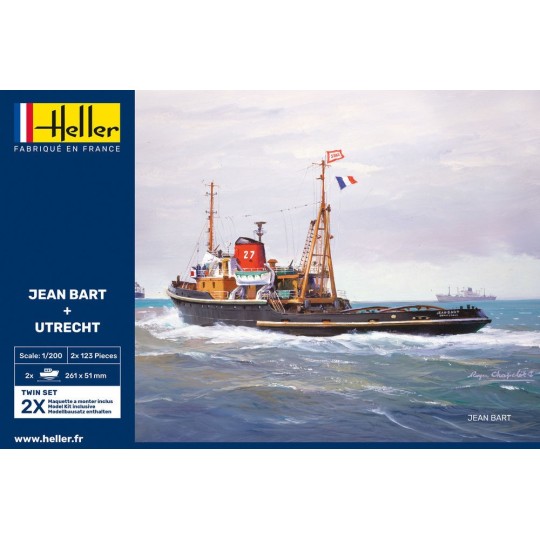 HEL-85602-Coffret bateaux Jean Bart + Utrecht 1/200 Heller