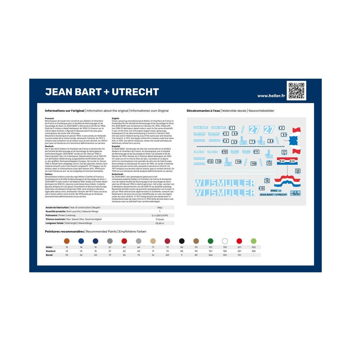 Boat box Jean Bart + Utrecht 1/200 Heller Heller 85602 - 3 Boat box Jean Bart + Utrecht 1/200 Heller Heller 85602 - 3