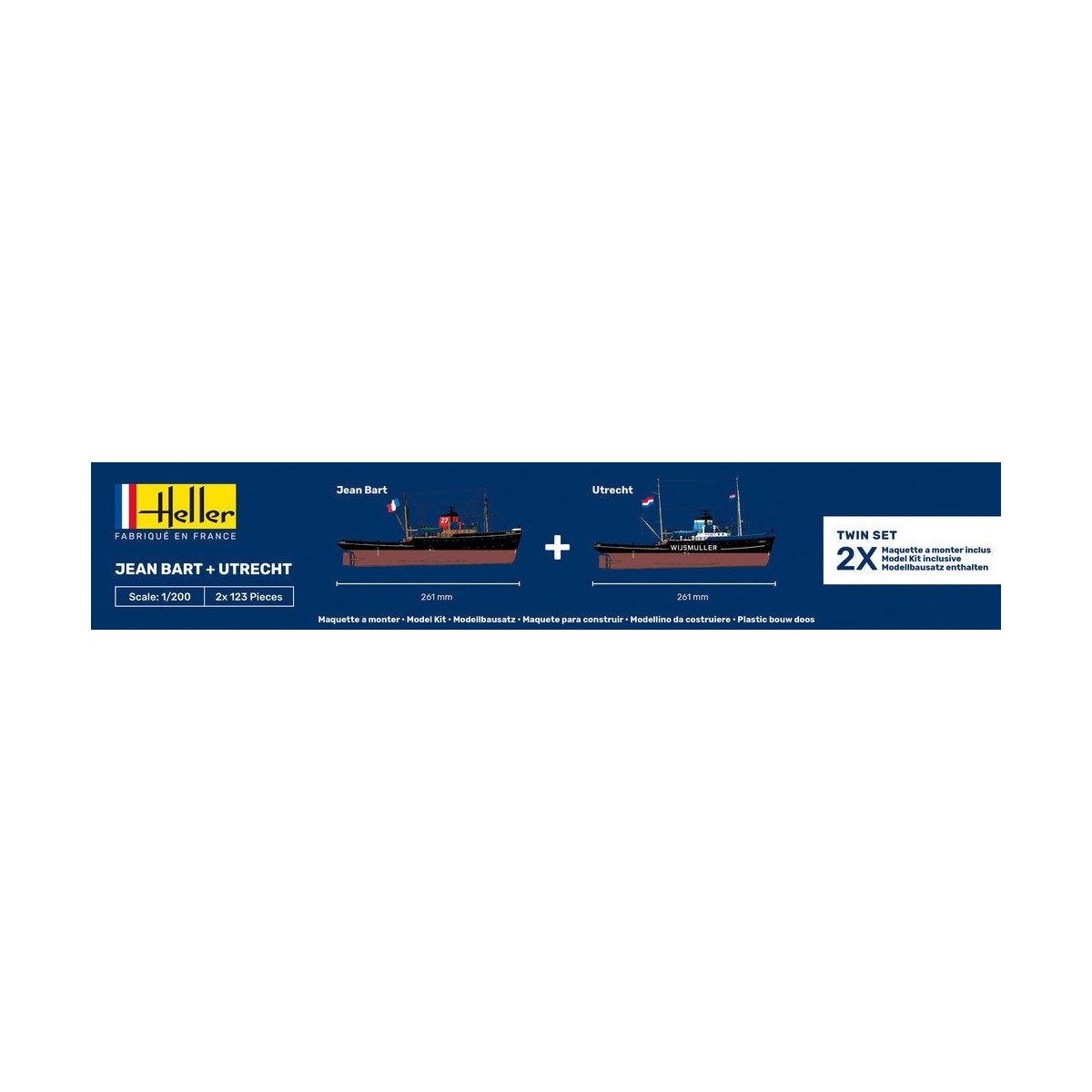 Coffret bateaux Jean Bart + Utrecht 1/200 Heller Heller 85602 - 4