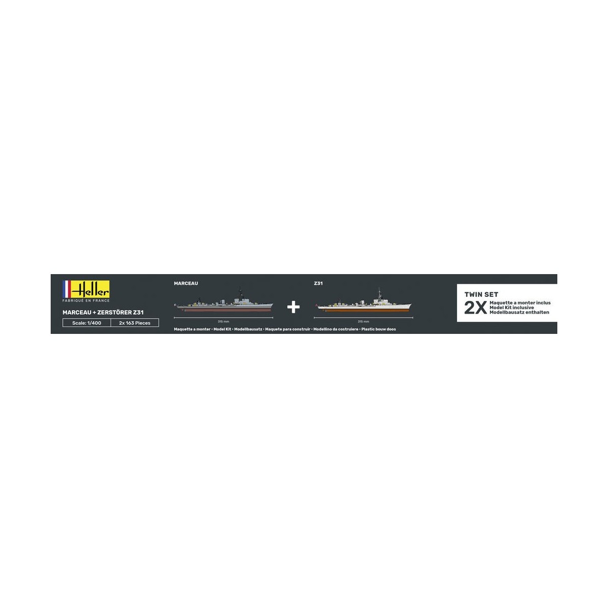 Boat box Marceau + Zerstörer Z31 1/400 Heller Heller HEL-85009 - 4 Boat box Marceau + Zerstörer Z31 1/400 Heller Heller HEL-85009 - 4