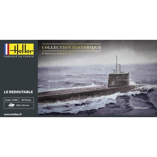 HEL-81075-Submarine Le Redoutable 1/400 Heller