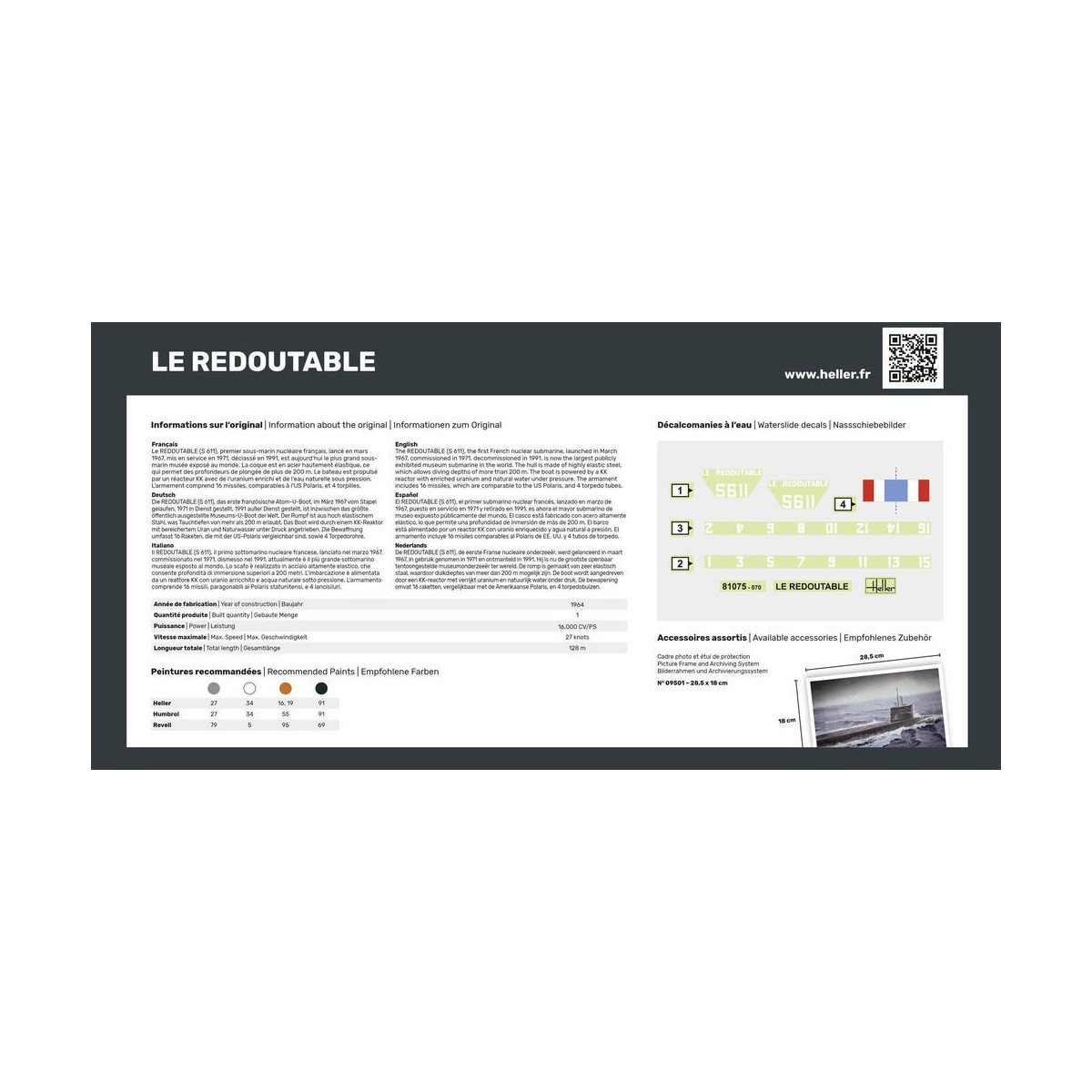 Sous-marin Le Redoutable 1/400 Heller Heller HEL-81075 - 3