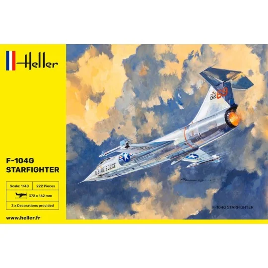 F-104G Starfighter 1/48 Heller Heller 30520 - 2 HEL-30520-F-104G Starfighter 1/48 Heller - HEL-30520
