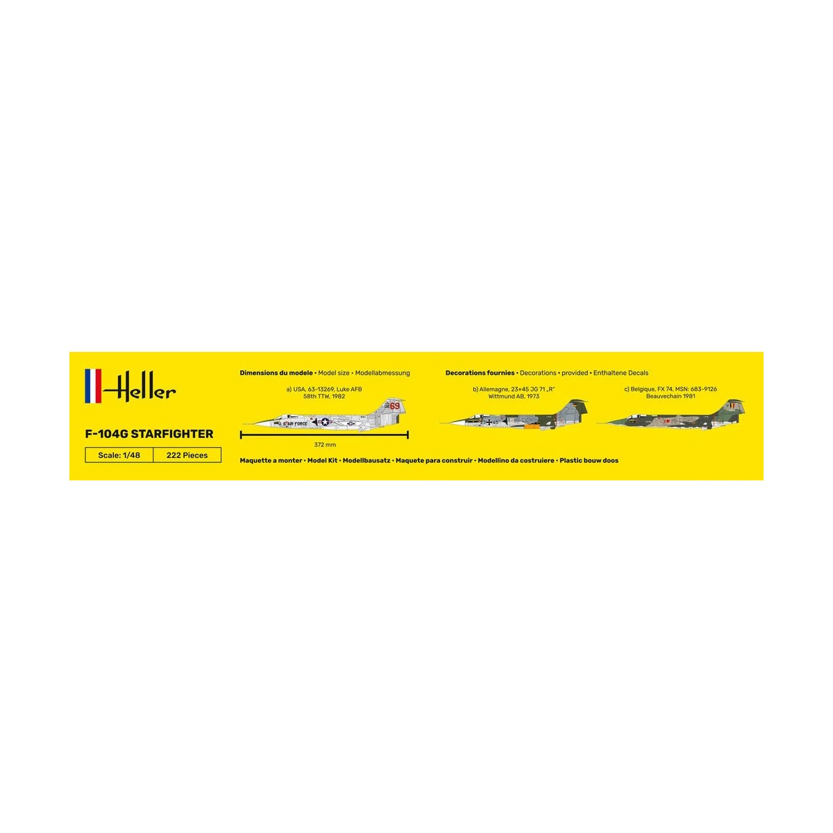 F-104G Starfighter 1/48 Heller Heller 30520 - 4 F-104G Starfighter 1/48 Heller Heller 30520 - 4