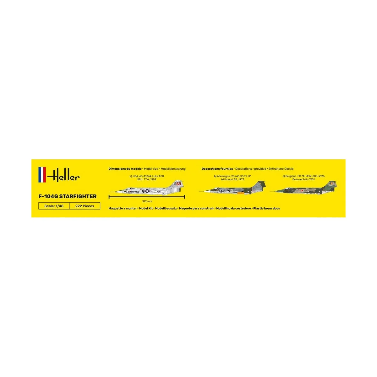 F-104G Starfighter 1/48 Heller Heller 30520 - 4 F-104G Starfighter 1/48 Heller Heller 30520 - 4