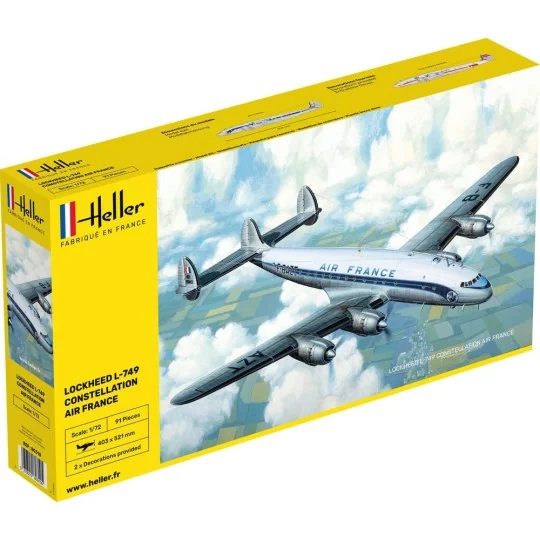 Lockheed L-749 Constellation Air France 1/72 Heller Heller 80310 - 1 HEL-80310-Lockheed L-749 Constellation Air France 1/72 Heller - HEL-80310