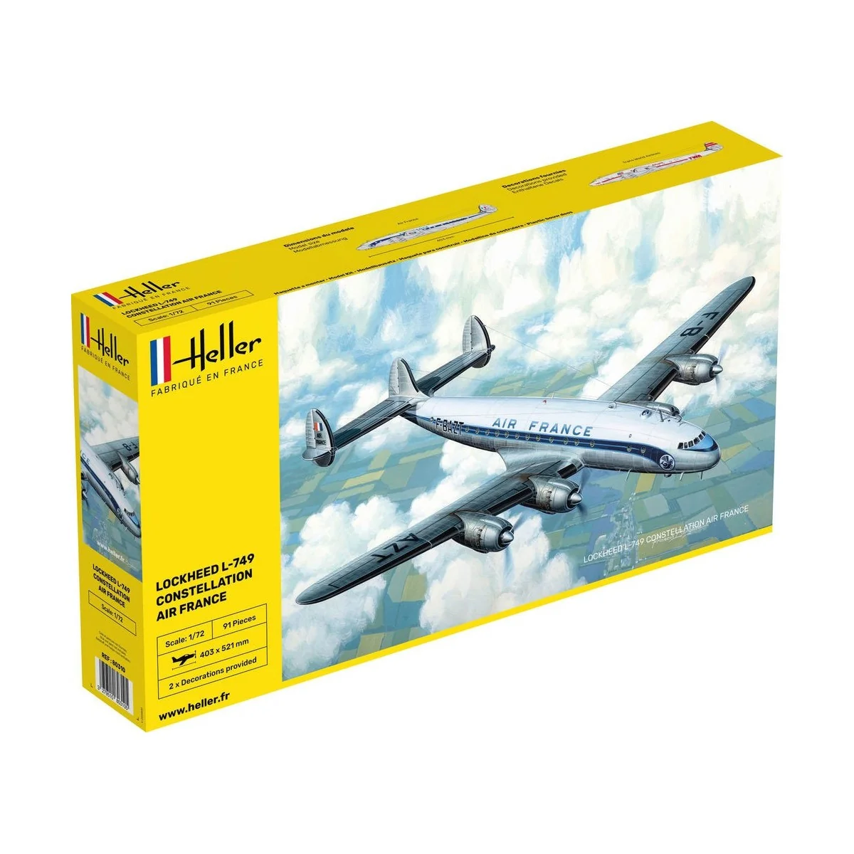 Lockheed L-749 Constellation Air France 1/72 Heller Heller 80310 - 1 Lockheed L-749 Constellation Air France 1/72 Heller Heller 80310 - 1