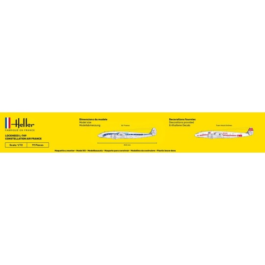 HEL-80310-Lockheed L-749 Constellation Air France 1/72 Heller