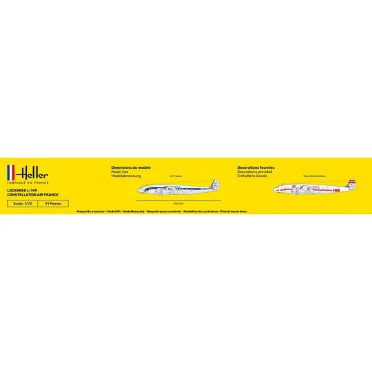 Lockheed L-749 Constellation Air France 1/72 Heller Heller 80310 - 4 HEL-80310-Lockheed L-749 Constellation Air France 1/72 Heller - HEL-80310