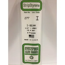 Profilé I 6.3x350mm Ref : 277 - Evergreen Evergreen S1370277 - 1