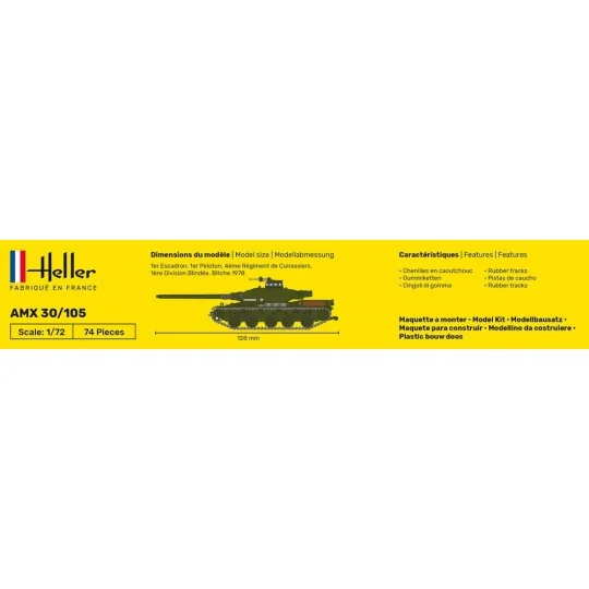 Char AMX 30/105 1/72 Heller Heller 79899 - 4 HEL-79899-Char AMX 30/105 1/72 Heller - HEL-79899