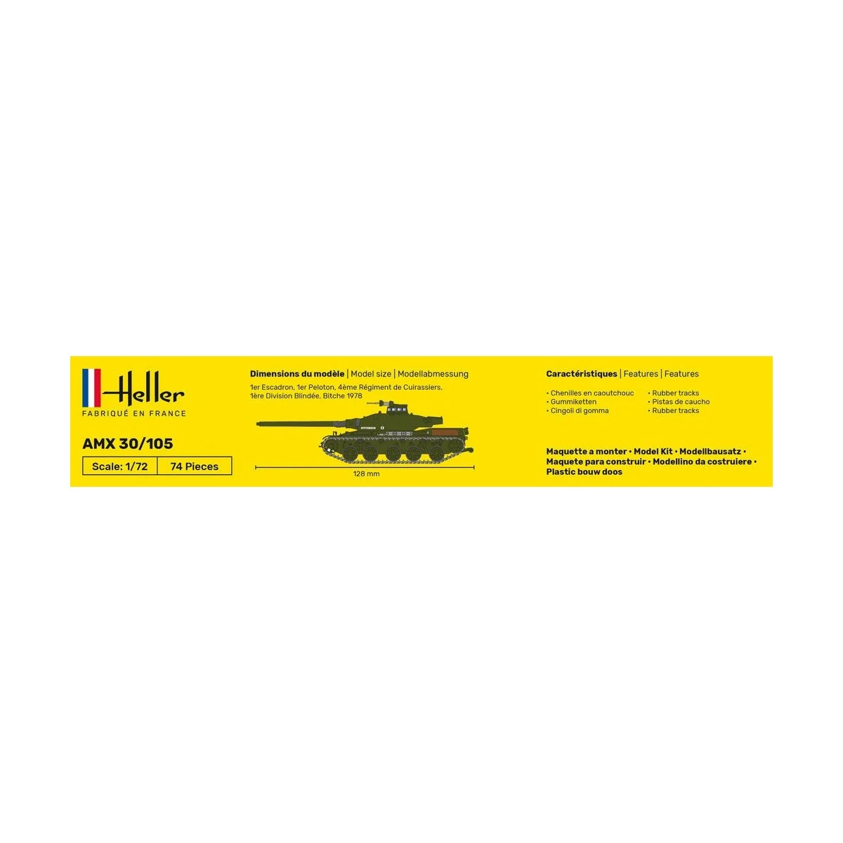 Char AMX 30/105 1/72 Heller Heller 79899 - 4 Char AMX 30/105 1/72 Heller Heller 79899 - 4