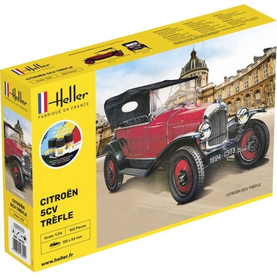 Citroën 5CV Trèfle 1/24 Heller Heller 80702 - 1 HEL-80702-Citroën 5CV Trèfle 1/24 Heller - HEL-80702