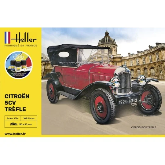 HEL-80702-Citroën 5CV Clover 1/24 Heller - HEL-80702