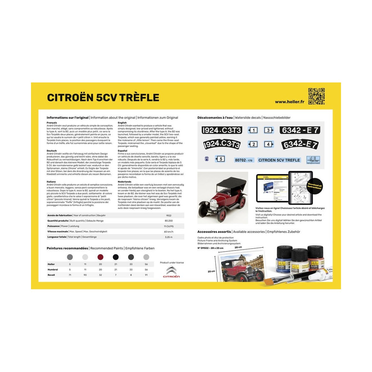 Citroën 5CV Trèfle 1/24 Heller Heller 80702 - 3