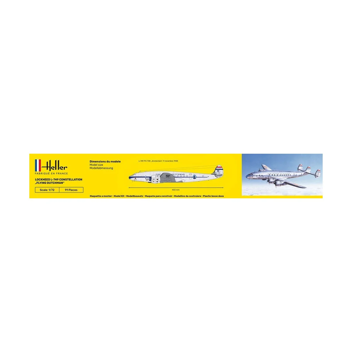 Lockheed L-749 Constellation Flying Dutchman 1/72 Heller Heller 80393 - 4 Lockheed L-749 Constellation Flying Dutchman 1/72 Heller Heller 80393 - 4