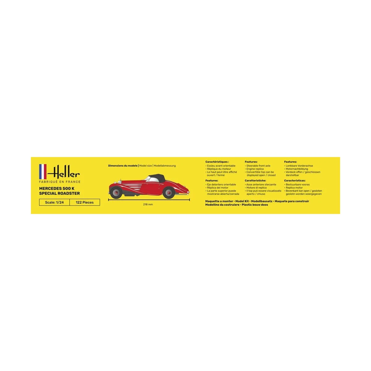 Mercedes 500 K Special Roadster 1/24 Heller Heller HEL-80710 - 4 Mercedes 500 K Special Roadster 1/24 Heller Heller HEL-80710 - 4