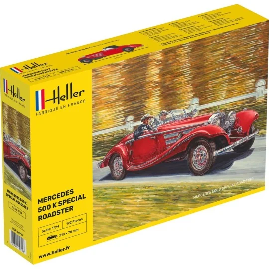 Mercedes 500 K Special Roadster 1/24 Heller Heller HEL-80710 - 1 HEL-80710-Mercedes 500 K Special Roadster 1/24 Heller - HEL-80710