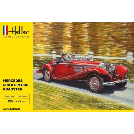 Mercedes 500 K Special Roadster 1/24 Heller Heller HEL-80710 - 2 HEL-80710-Mercedes 500 K Special Roadster 1/24 Heller - HEL-80710