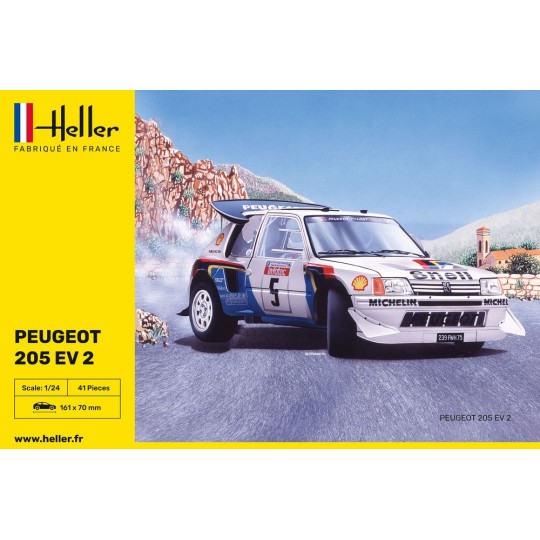 Peugeot 205 EV 2 1/24 Heller Heller 80716 - 2 HEL-80716-Peugeot 205 EV 2 1/24 Heller - HEL-80716