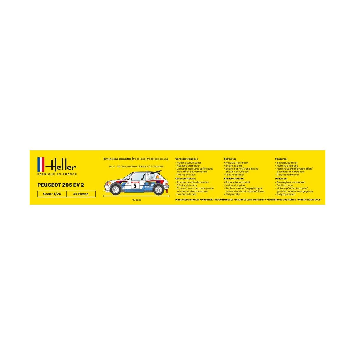 Peugeot 205 EV 2 1/24 Heller Heller 80716 - 4 Peugeot 205 EV 2 1/24 Heller Heller 80716 - 4