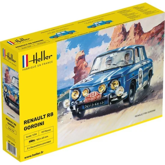 Renault R8 Gordini 1/24 Heller Heller HEL-80700 - 1 HEL-80700-Renault R8 Gordini 1/24 Heller - HEL-80700