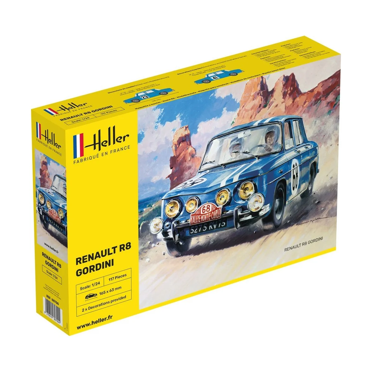 Renault R8 Gordini 1/24 Heller Heller HEL-80700 - 1 Renault R8 Gordini 1/24 Heller Heller HEL-80700 - 1