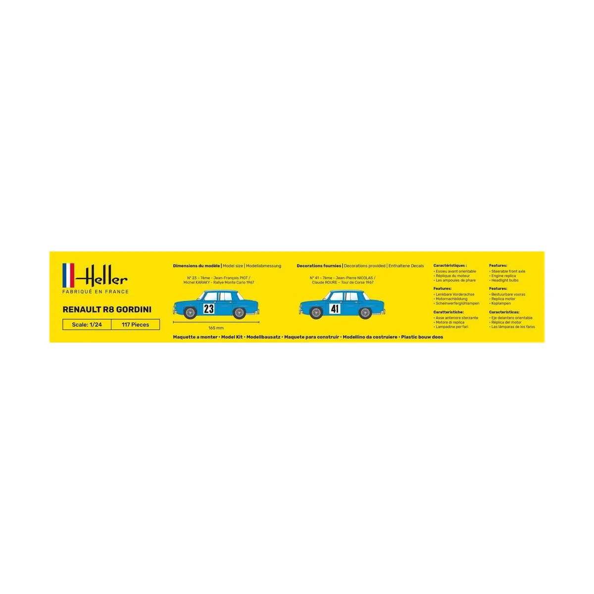 Renault R8 Gordini 1/24 Heller Heller HEL-80700 - 4 Renault R8 Gordini 1/24 Heller Heller HEL-80700 - 4