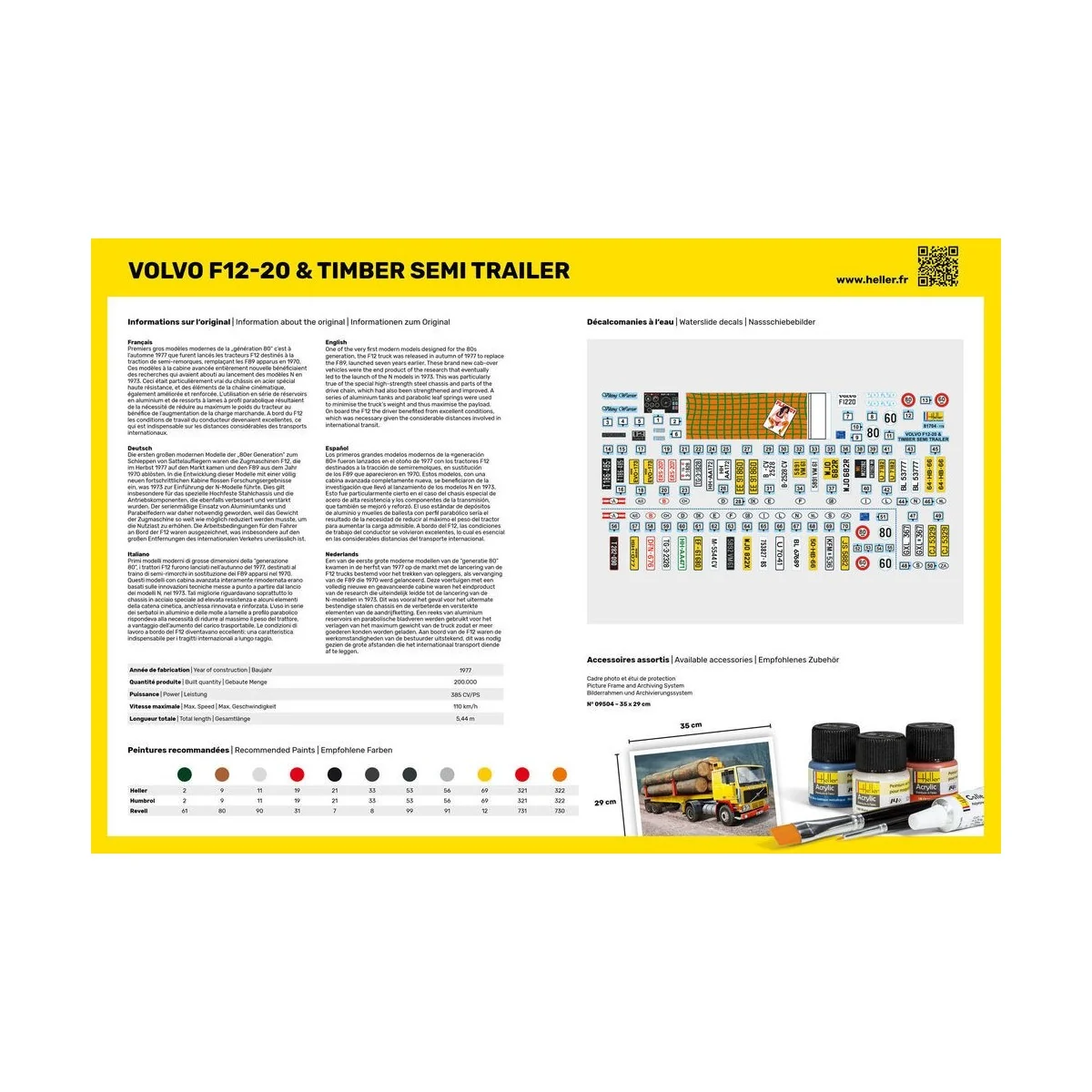 Volvo F12-20 Globetrotter & semi-trailer logs 1/32 Heller Heller HEL-81704 - 3 Volvo F12-20 Globetrotter & semi-trailer logs 1/32 Heller Heller HEL-81704 - 3