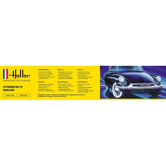HEL-80795-Citroen DS 19 Berline 1/16 Heller - HEL-80795