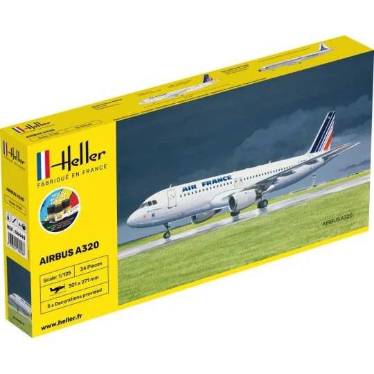 Airbus A-320 Air France 1/125 Heller + glue and paints Heller HEL-56448 - 1 HEL-56448-Airbus A-320 Air France 1/125 Heller + glue and paints - HEL-56448