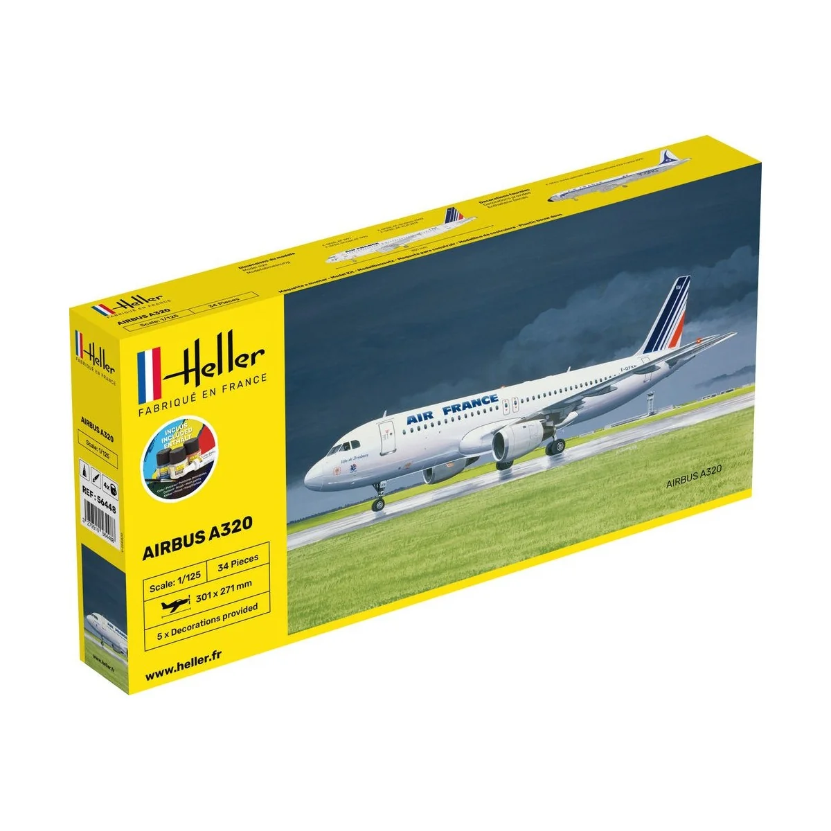 Airbus A-320 Air France 1/125 Heller + colle et peintures Heller HEL-56448 - 1