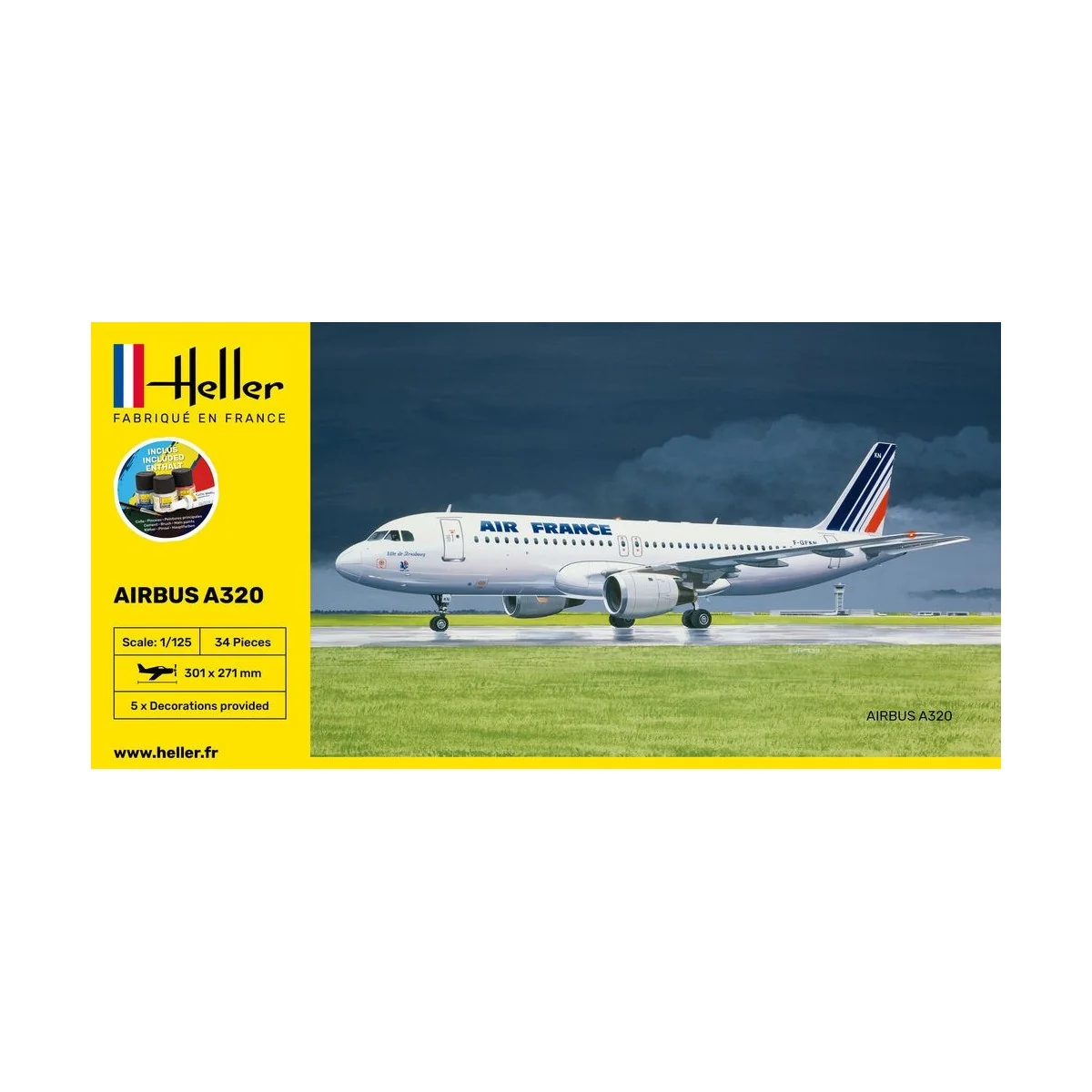 Airbus A-320 Air France 1/125 Heller + glue and paints Heller HEL-56448 - 2 Airbus A-320 Air France 1/125 Heller + glue and paints Heller HEL-56448 - 2