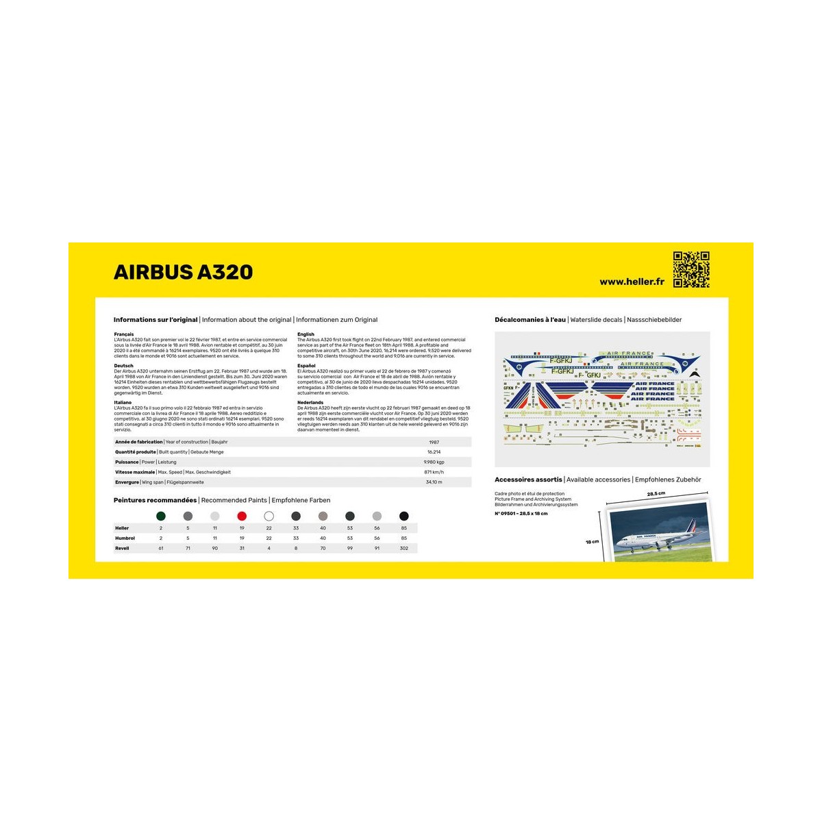 Airbus A-320 Air France 1/125 Heller + glue and paints Heller HEL-56448 - 3