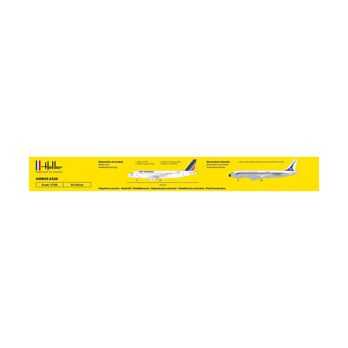 Airbus A-320 Air France 1/125 Heller + colle et peintures Heller HEL-56448 - 4