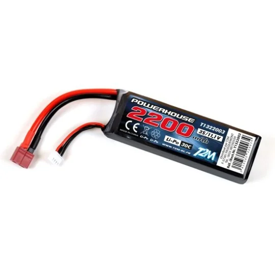 Li-Po 2200mAh 30C 3S 11.1V (Dean) T2M T2M T1322003 - 1 T1322003-Li-Po 2200mAh 30C 3S 11.1V (Dean) T2M - T1322003