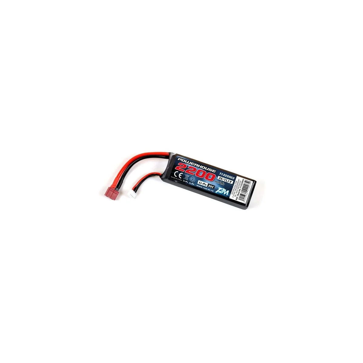 Li-Po 2200mAh 30C 3S 11,1V (Dean) T2M T2M T1322003 - 1 Li-Po 2200mAh 30C 3S 11,1V (Dean) T2M T2M T1322003 - 1