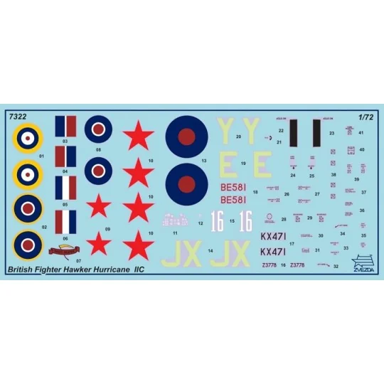 Z7322-Hurricane Mk.IIc 1/72 Zvezda - Z7322