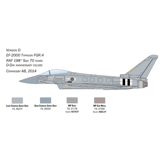 EF-2000 Eurofighter Typhoon RAF 1/72 Italeri Italeri I1457 - 7 I1457-EF-2000 Eurofighter Typhoon RAF 1/72 Italeri - I1457