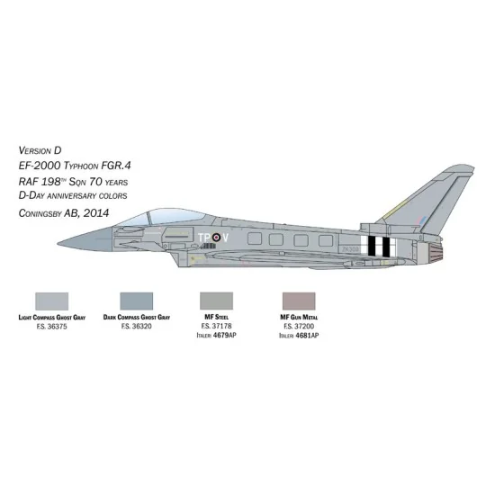 EF-2000 Eurofighter Typhoon RAF 1/72 Italeri Italeri I1457 - 7 I1457-EF-2000 Eurofighter Typhoon RAF 1/72 Italeri - I1457