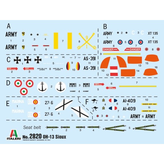 OH-13 Sioux 1/48 Italeri helicopter Italeri I2820 - 3 I2820-OH-13 Sioux 1/48 Italeri helicopter - I2820